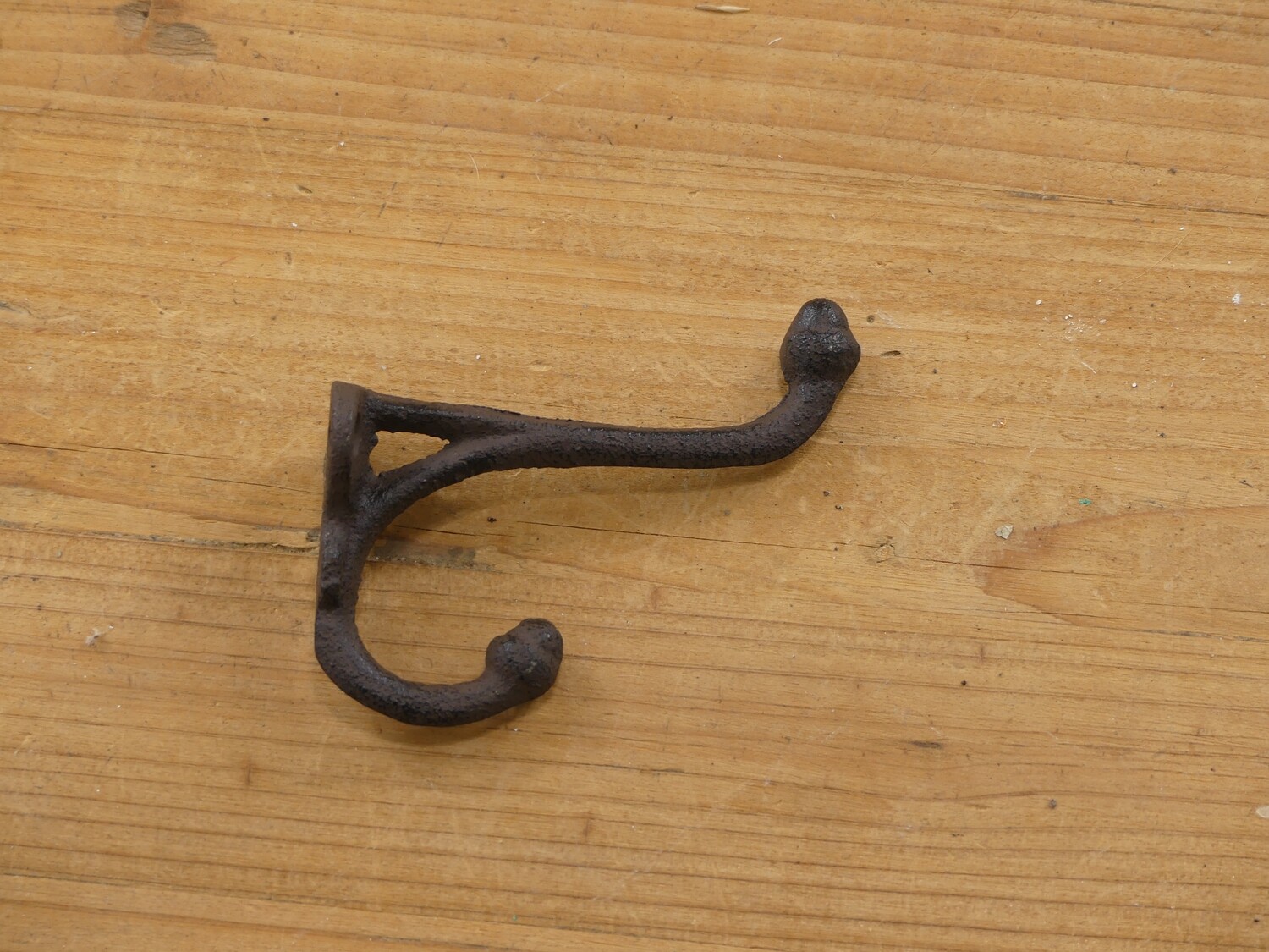Rustic Cast Iron Double Wall Hook