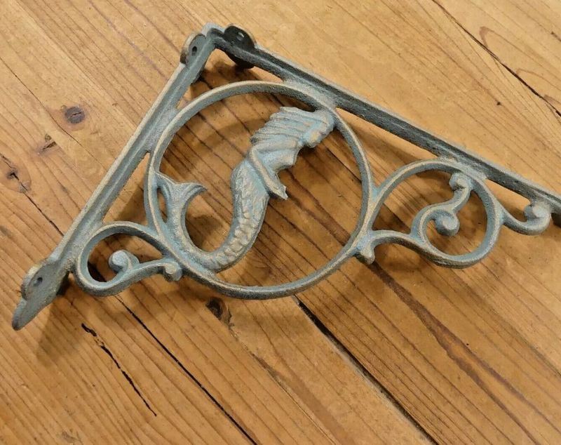 Cast Iron Nautical Mermaid Brackets Cast Iron Nautical Mermaid Brackets