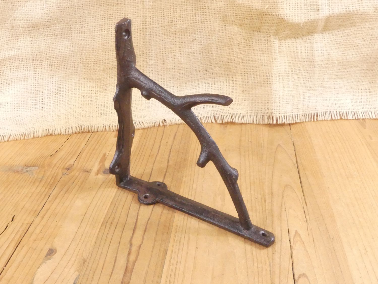 CAST IRON TREE BRANCH BRACKETS 6 1/2" X 6 3/4":