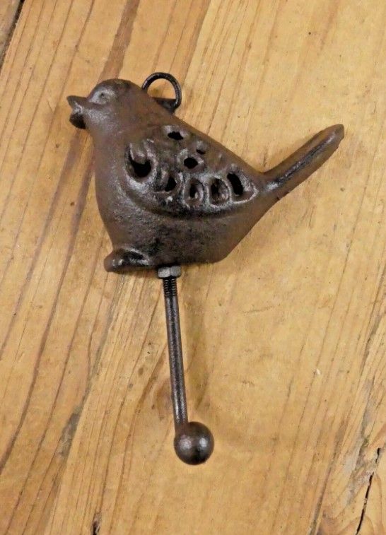 Rustic Cast Iron Bird Hooks