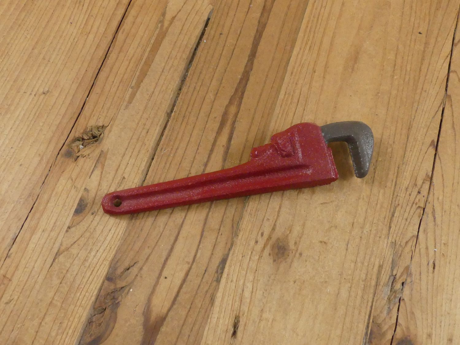 CAST IRON PIPE WRENCH BOTTLE OPENER