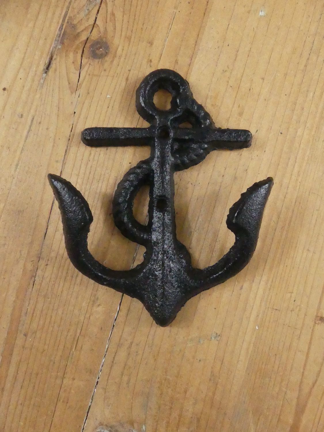 BLACK CAST IRON ANCHOR HOOK