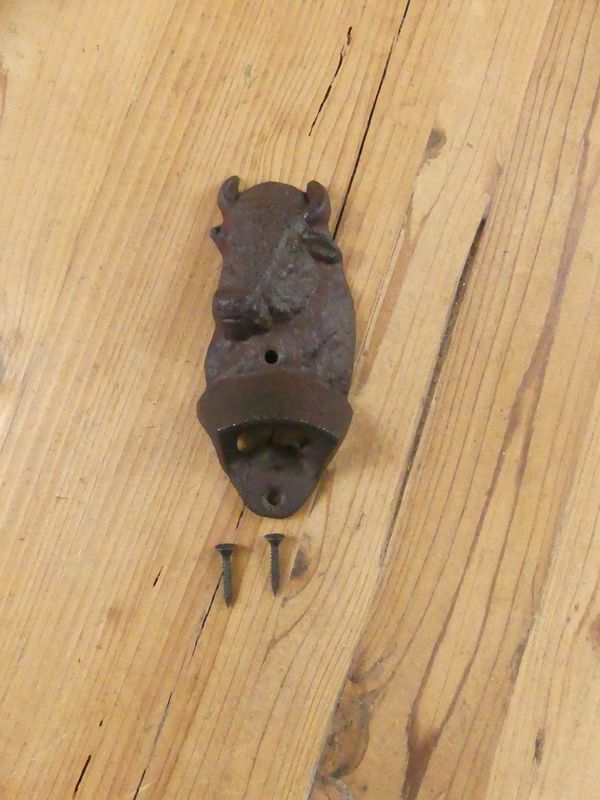 CAST IRON BUFFALO BOTTLE OPENER