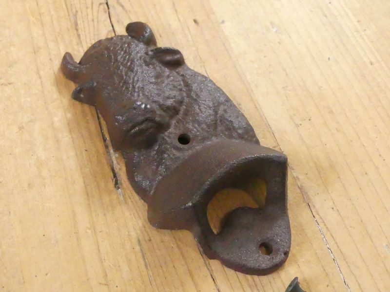 CAST IRON BUFFALO BOTTLE OPENER