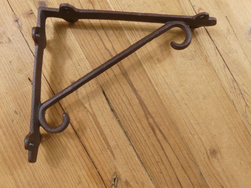 Cast Iron Plant Hook Brackets 9 1/4 Cast Iron Plant Hook Brackets 9 1/4" X 7 1/2"