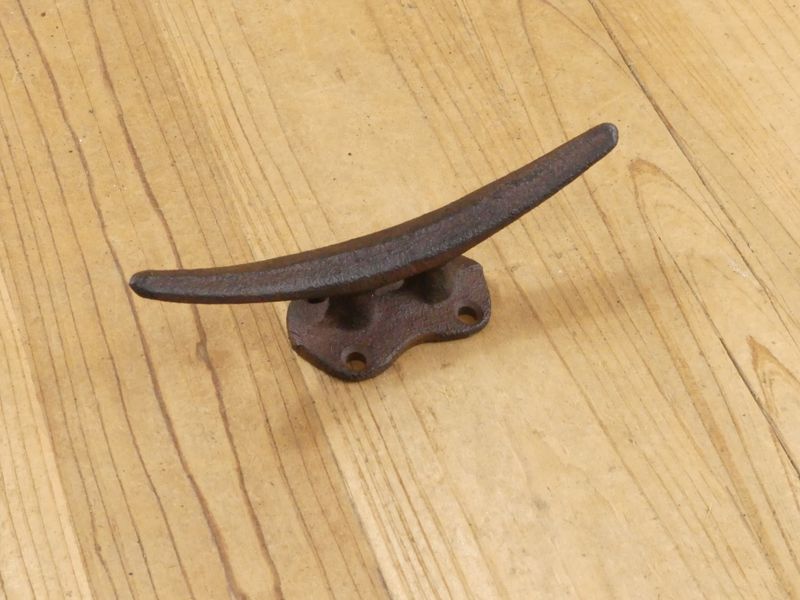 RUSTIC CLEAT HOOK / DRAWER PULL/ BOAT TIE, 5 RUSTIC CLEAT HOOK / DRAWER PULL/ BOAT TIE, 5" LONG