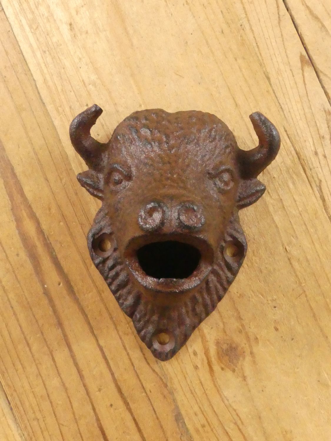 CAST IRON BUFFALO HEAD BOTTLE OPENER