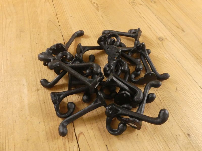Cast Iron Black Hook 3 1/4" Long