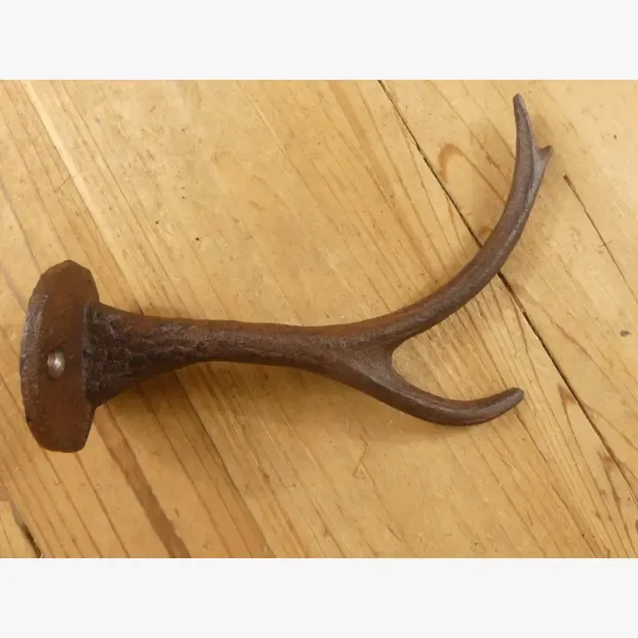 Cast Iron Deer Antler Hook
