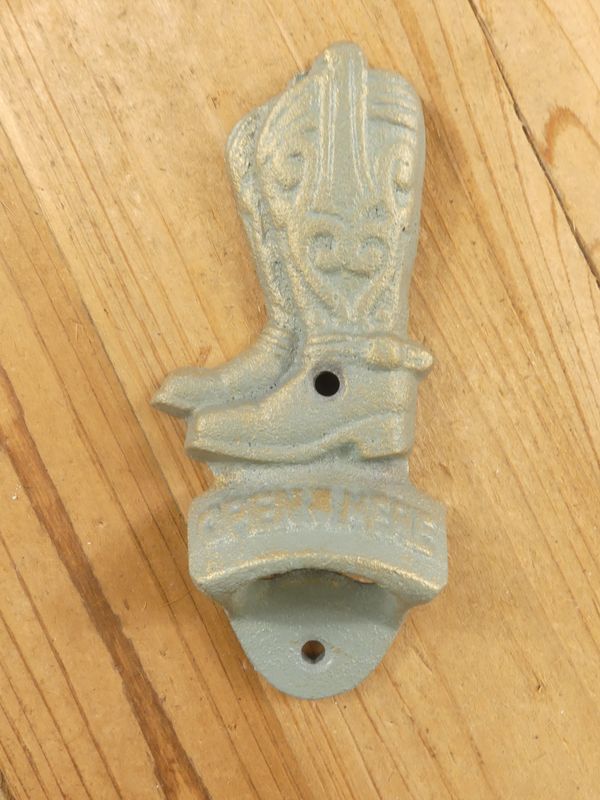 CAST IRON COWBOY BOOT BOTTLE OPENER