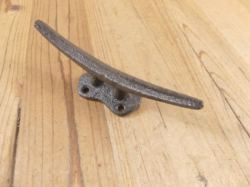 RUSTIC CLEAT HOOK / DRAWER PULL/ BOAT TIE, 5 RUSTIC CLEAT HOOK / DRAWER PULL/ BOAT TIE, 5" LONG
