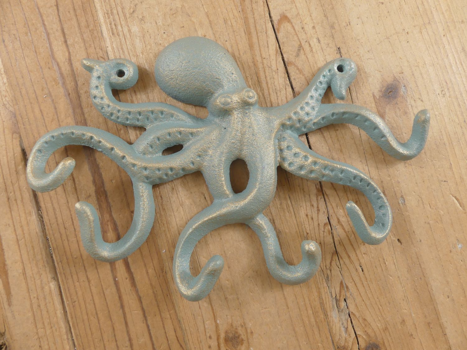 Large Cast Iron Octopus Wall Hook / Figure