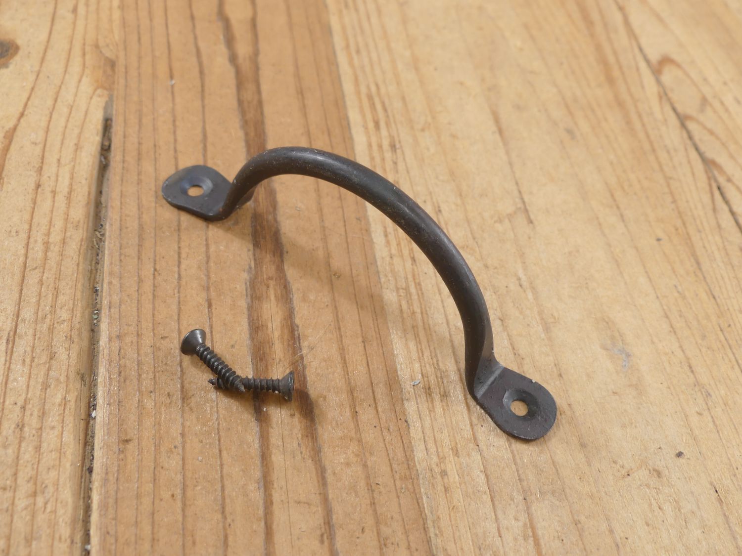 HAND FORGED IRON DRAWER / BIN  PULLS,  4 1/4"