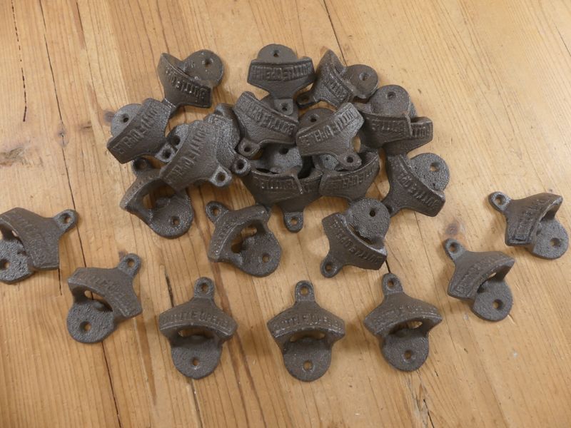 CAST IRON OPENER / EACH READS "BOTTLE OPENER"