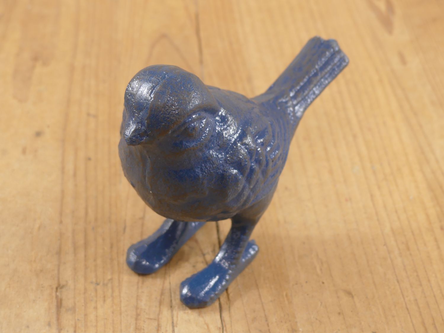 CAST IRON BIRD FIGURE BLUE COLOR CAST IRON BIRD FIGURE BLUE COLOR