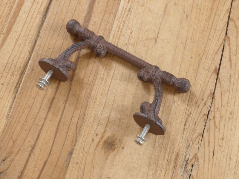 5 5" Cast Iron Ornate Handle