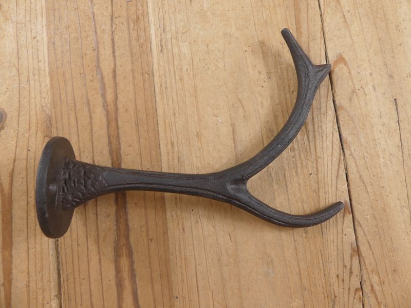Cast Iron Deer Antler Hook