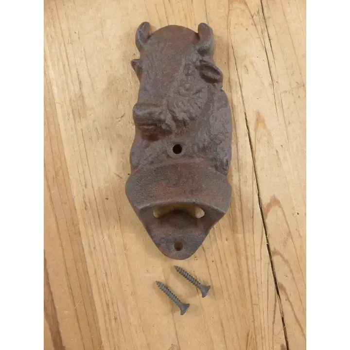 CAST IRON BUFFALO BOTTLE OPENER