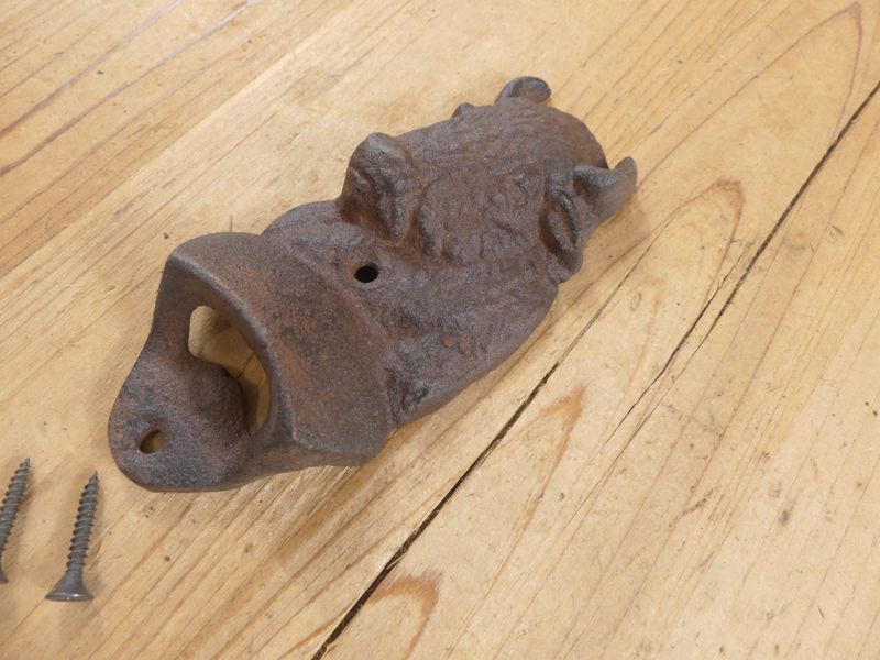 CAST IRON BUFFALO BOTTLE OPENER