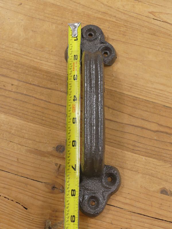 LARGE RUSTIC BARN DOOR HANDLE,  9"