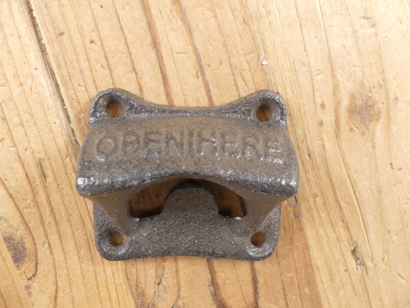 OPEN HERE BLOCK STYLE / INDUSTRIAL BOTTLE OPENER