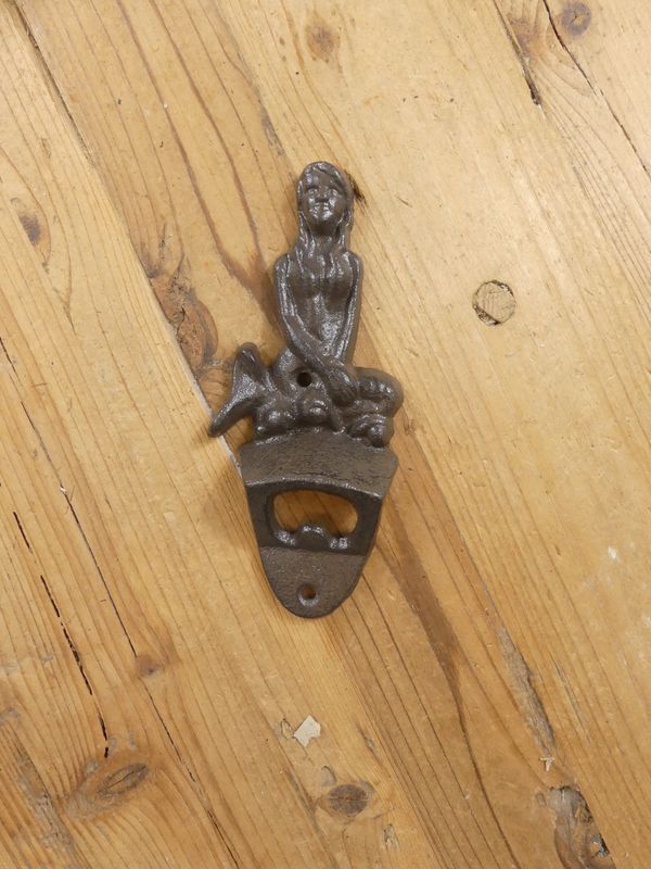 RUSTIC CAST IRON MERMAID BOTTLE OPENER