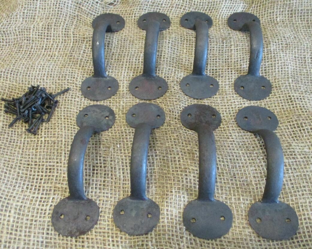Iron Hand Forged Handles, 6-1/4 Iron Hand Forged Handles, 6-1/4" Long