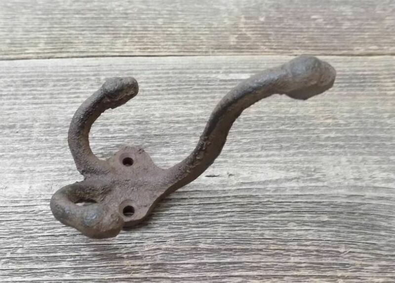 Rustic Cast Iron Acorn Double Hooks for Your Home