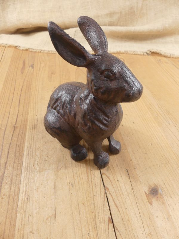 Unique Cast Iron Rabbit Figure for Your Home