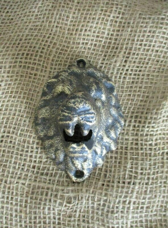 CAST IRON LION HEAD BOTTLE OPENER / DOOR PIECE