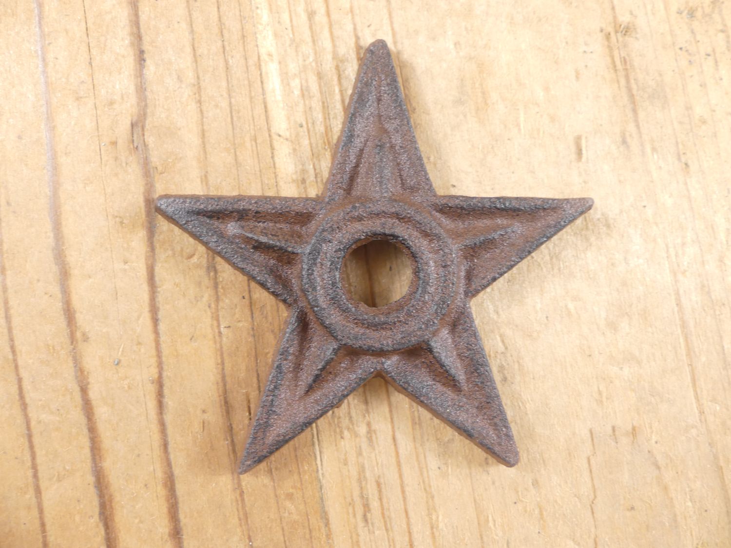 CAST IRON STAR WASHERS,  3" WIDE RUSTIC CAST IRON
