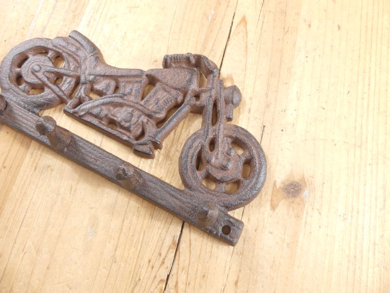 CAST IRON MOTORCYCLE WALL HOOK