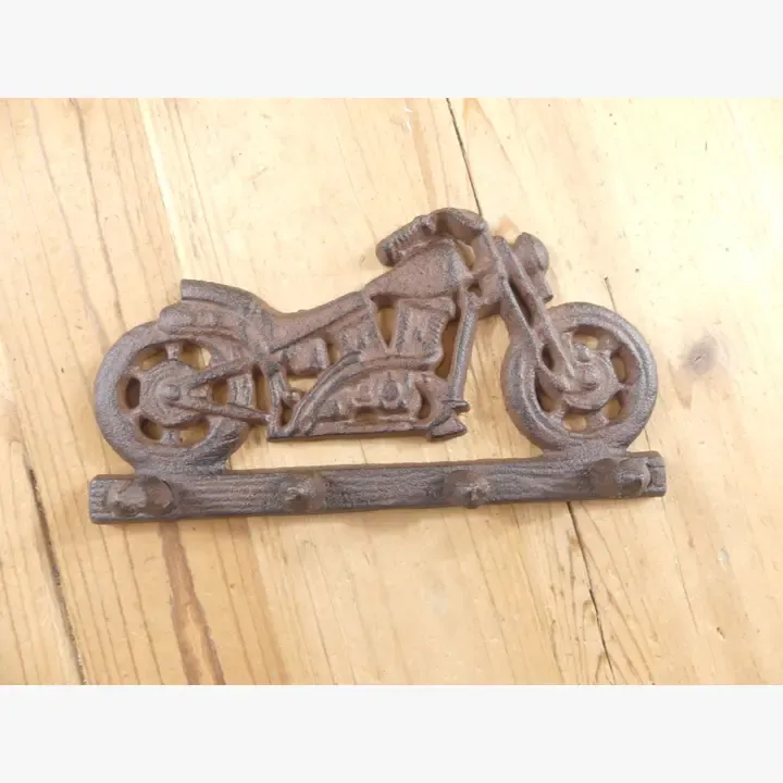 CAST IRON MOTORCYCLE WALL HOOK