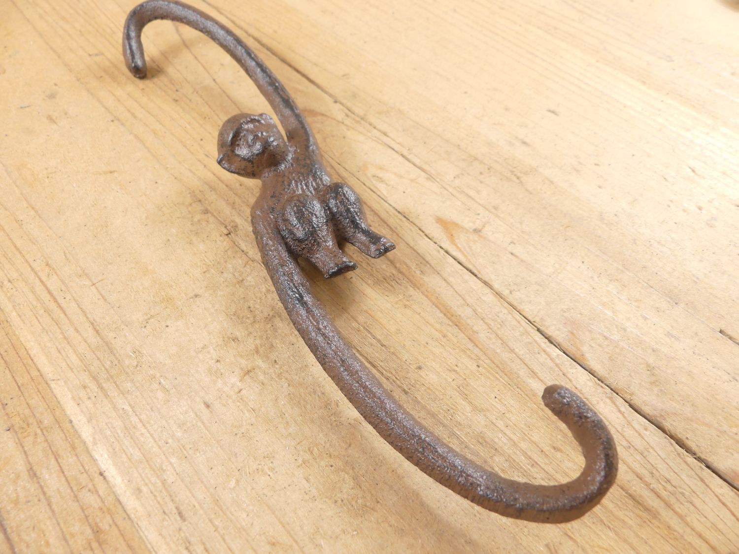 CAST IRON MONKEY HOOK 9 1/4 CAST IRON MONKEY HOOK 9 1/4"