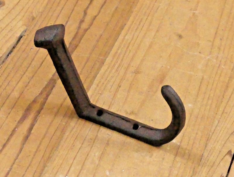 Cast Iron Wall Mount Railroad Spike Coat Hook