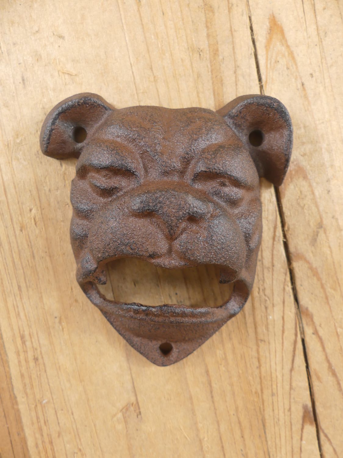 CAST IRON MOUNTABLE BULLDOG BOTTLE OPENER