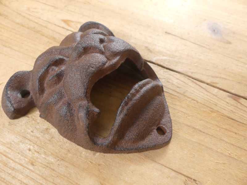CAST IRON MOUNTABLE BULLDOG BOTTLE OPENER