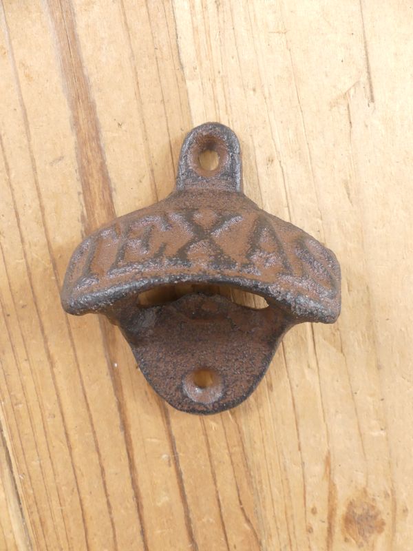 CAST IRON TEXAS WALL MOUNTED BOTTLE OPENER