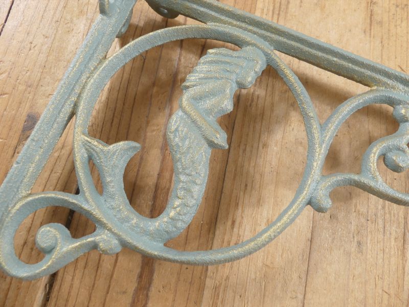 Cast Iron Nautical Mermaid Bracket