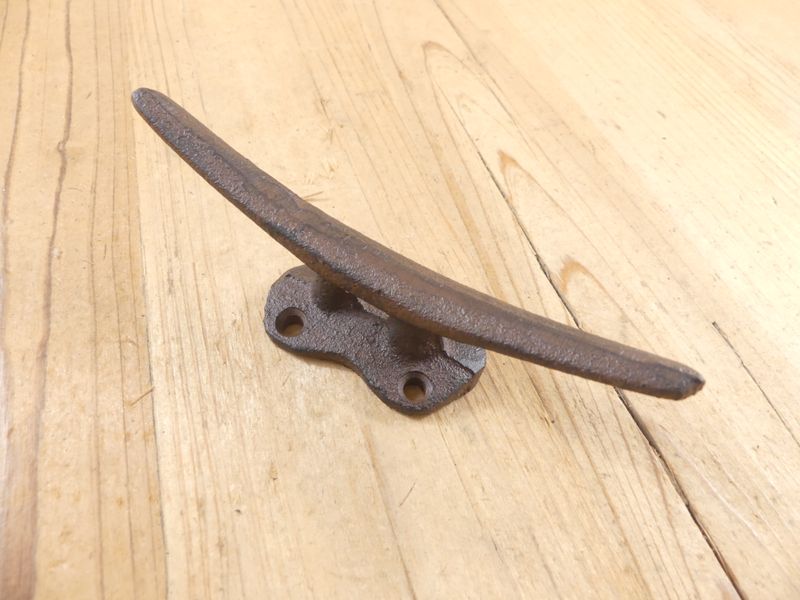 RUSTIC CLEAT HOOK / DRAWER PULL/ BOAT TIE,  5 1/2" LONG