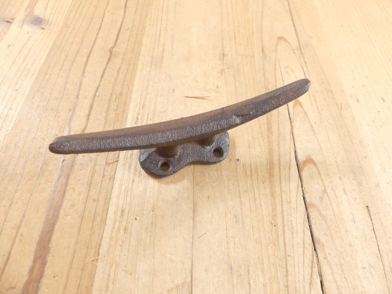 RUSTIC CLEAT HOOK / DRAWER PULL/ BOAT TIE,  5 1/2" LONG