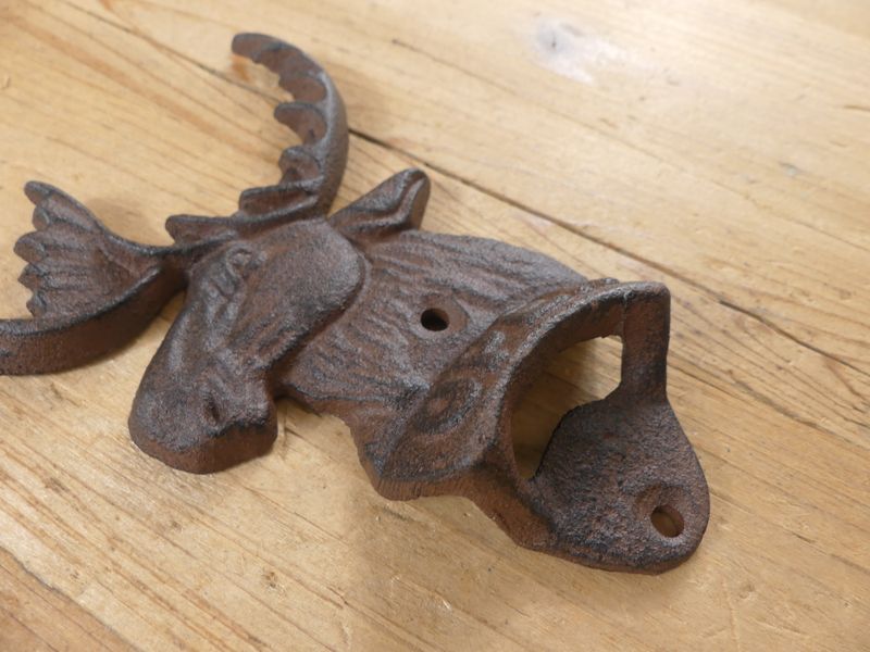 Moose Cast Iron Bottle Opener