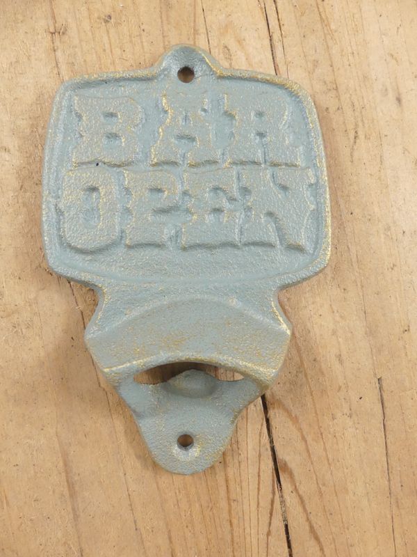 CAST IRON WALL MOUNT CAST IRON WALL MOUNT "BAR OPEN" BOTTLE OPENER