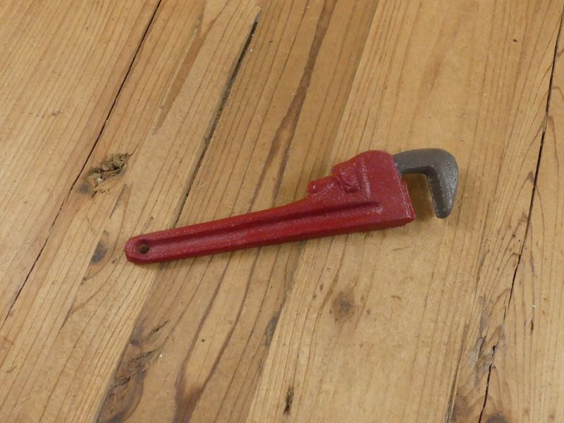 CAST IRON PIPE WRENCH BOTTLE OPENER