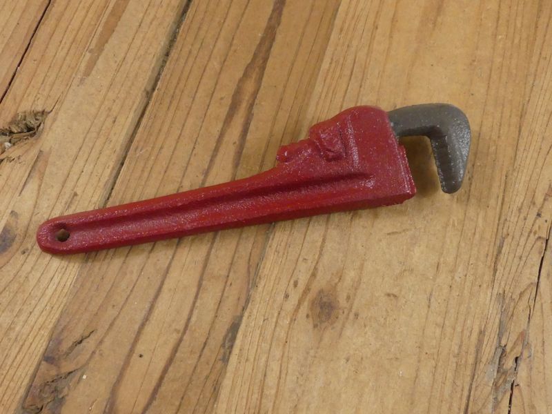 CAST IRON PIPE WRENCH BOTTLE OPENER
