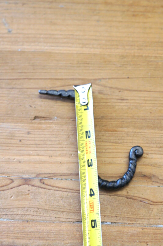 HAND FORGED NAIL IN HOOK, 3 1/2" LONG