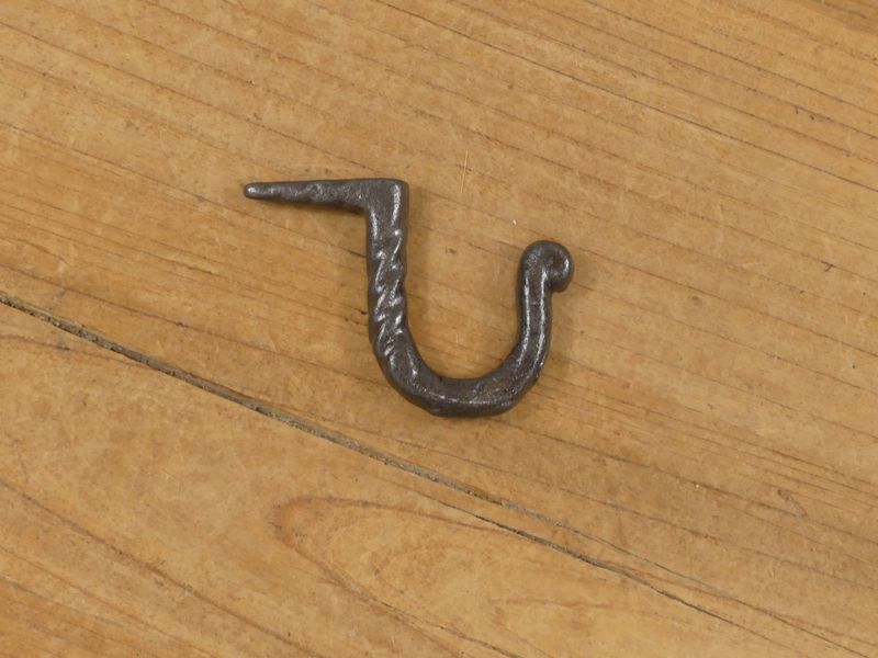 HAND FORGED NAIL IN HOOK, 1.5" LONG