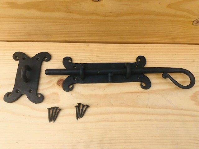 LARGE SLIDING LATCH AND BOLT LOCK,  11" LONG