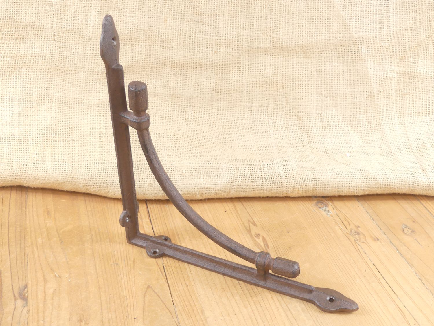 LARGE HEAVY CAST IRON BRACKET, 10" X 10"