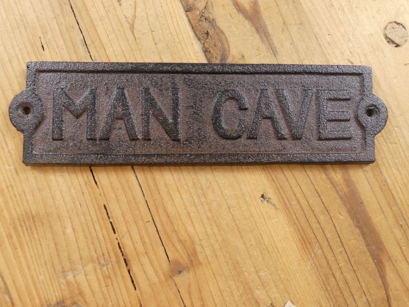 CAST IRON "MAN CAVE" SIGN